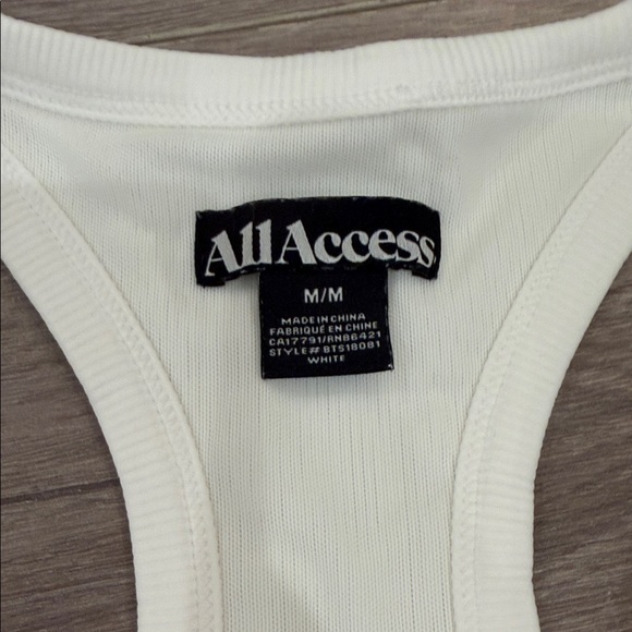 ALL ACCESS White Ribbed Tank Top - Picture 2 of 5